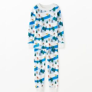 Hanna Andersson Long John Pajama Set in Organic Cotton Ski Slope Size XS & M